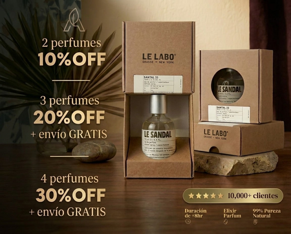 Oferta Arvalio: 2 perfumes 10% OFF, 3 perfumes 20% OFF con envío gratis, 4 perfumes 30% OFF con envío gratis